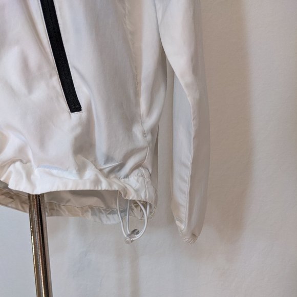 White Nike Wind Breaker Rain Jacket Pullover - Picture 5 of 7